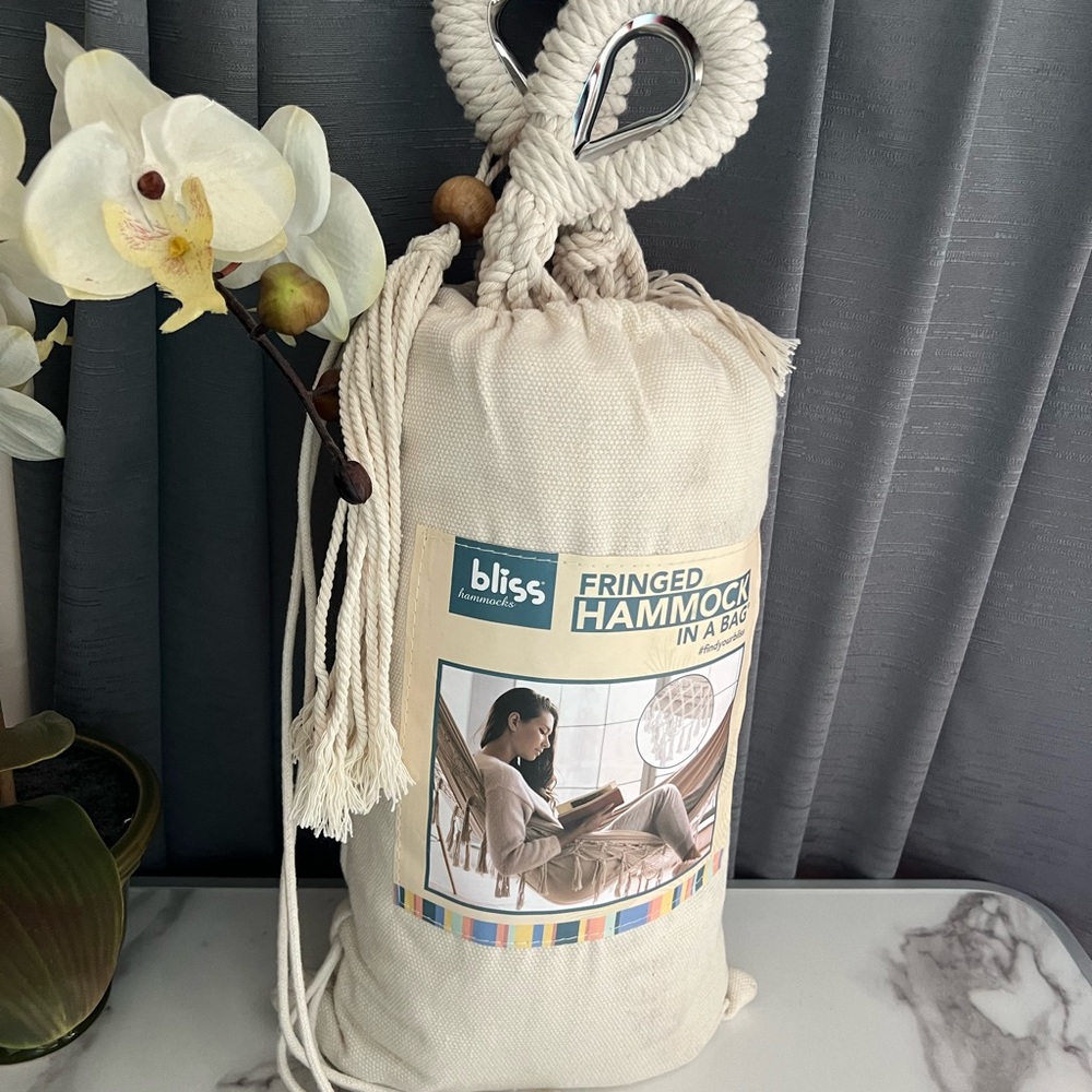 Bliss Fringed Hammock In A Bag.!!